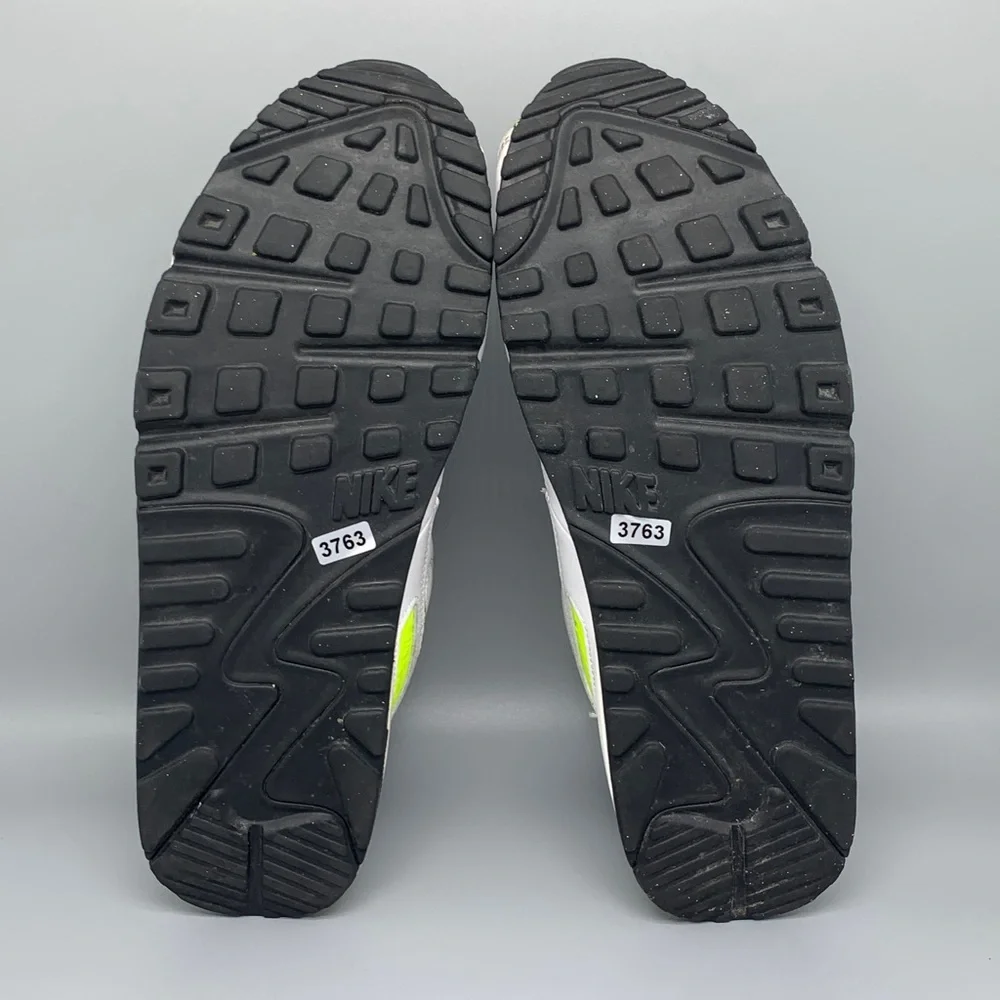 Nike Air Max 90 SE Worldwide White/Blue Volt Running Shoes CZ6419‑100 Men’s 11.5